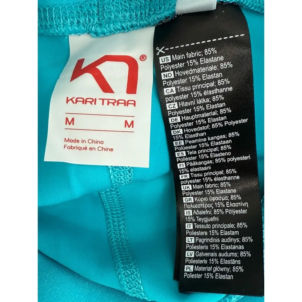Kari Traa Janni High Waisted Tights‎ Women's M Scuba Blue NWT